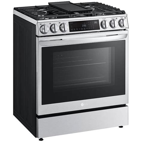 Lsgl6335f Lg 30 Gas Slide In Range 63 Cuft With Air Fry Probake Convection And Wi Fi