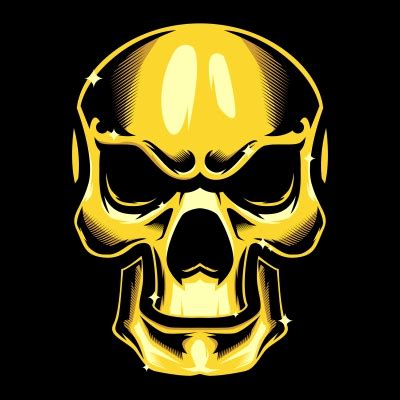 Golden Skull T-shirt clip art | Tshirt-Factory