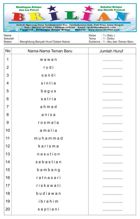 Latihan Soal Sd Kelas 1 Homecare24