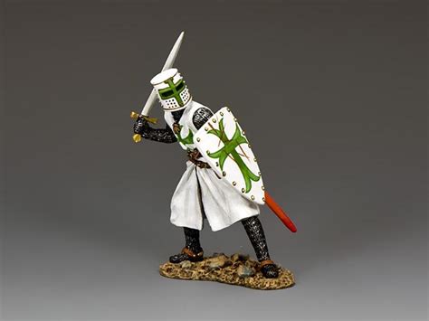 Fighting Knight of St. Lazarus--single Medieval Figure - MK196 - Metal Toy Soldiers - Products