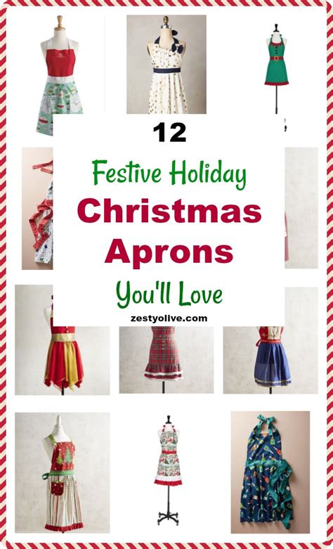 12 Festive Holiday Christmas Aprons Youll Love Zesty Olive Simple