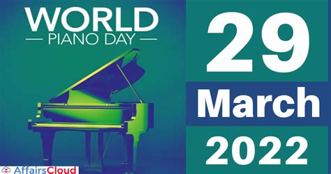 World Piano Day 2022 - March 29