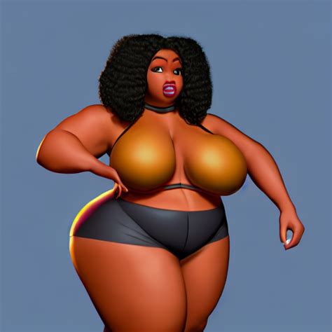 Prompthunt High Quality Still Of Black Bbw Woman 3d In The Style Of