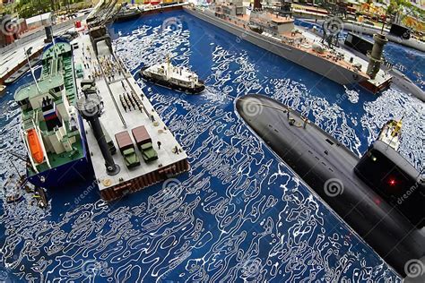 Submarine In Dock At The Naval Base Stock Image Image Of Copy Blue