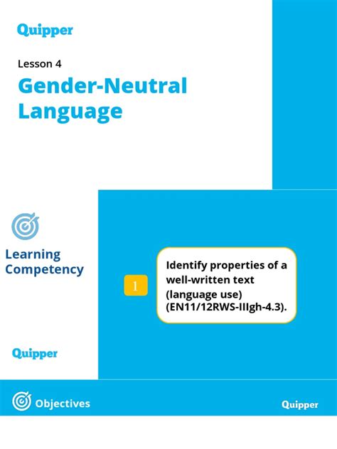 Rw 11 12 Unit 8 Lesson 4 Gender Neutral Language Pdf Gender