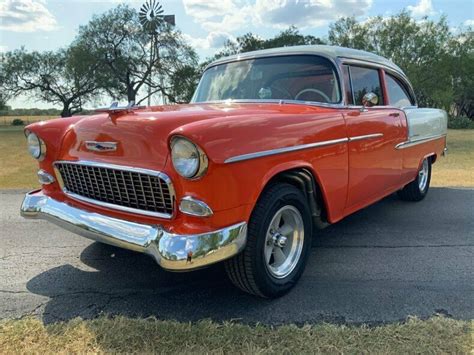 1955 Chevrolet Bel Air 2d Post 0 Gypsy Red Sedan 383 Stroker Muncie 4 Speed For Sale Chevrolet