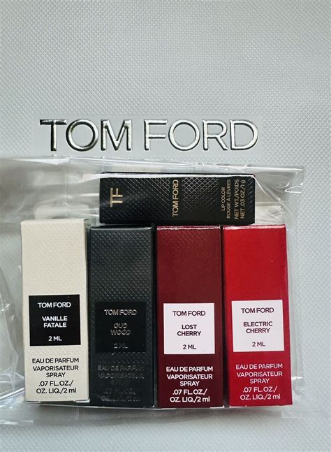 Pc Tom Ford Perfume Sample Set Lost Cherry Others Lipstick