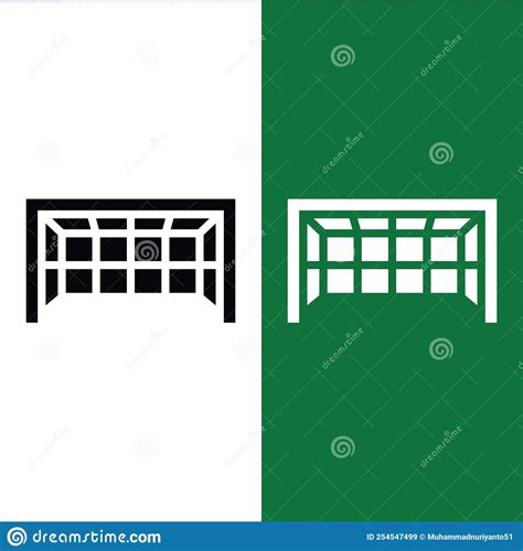 Football Or Soccer Goal Net Vector Icon In Glyph Style Stock Vector