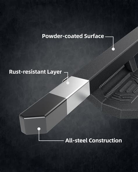 APS IBoard Estribos De Aluminio De 6 Pulgadas Estilo Plano Con