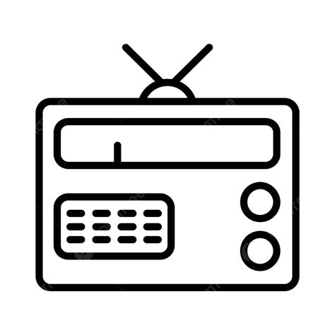 Icono De Línea De Radio Vector PNG Escuchar Música Noticias PNG y