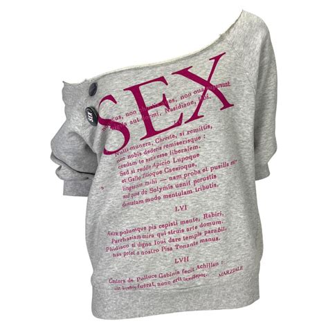 S S 2003 Dolce And Gabbana Sex And Love Runway Print Pin Cropped Sweatshirt Top For Sale At