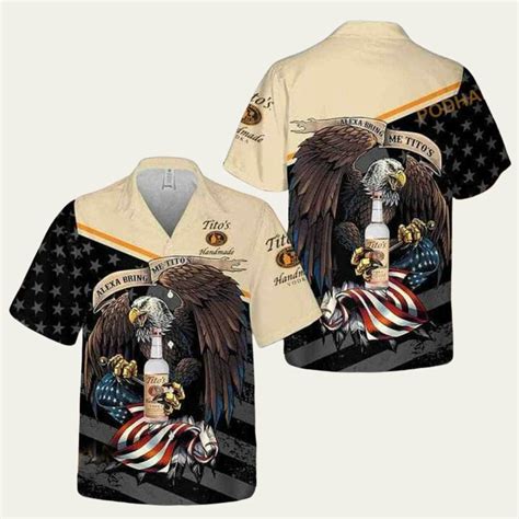 Titos Handmade Vodka Eagle Funny Hawaiian Shirt Konosbog