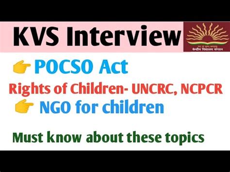 Kvs Interview Preparation For Prt Pgt Tgt Kvs Interview Kvs Prt