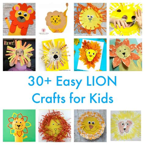 30+ Lion Art & Crafts for Kids - Emma Owl