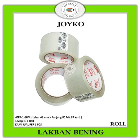 Jual Joyko Lakban Opp Tape Bening Coklat Inch X Meter Mm X