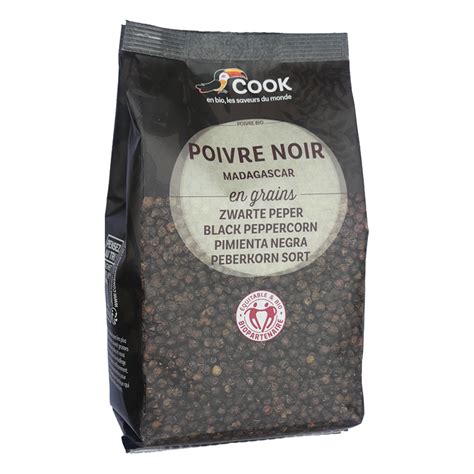 Vente d épice de poivre noir en grains de Madagascar bio Cook