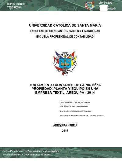 TRATAMIENTO CONTABLE DE LA NIC N 16 PROPIEDAD PLANTA Y EQUIPO EN UNA