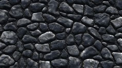 Premium Photo | Seamless texture of black pebbles Tileable background