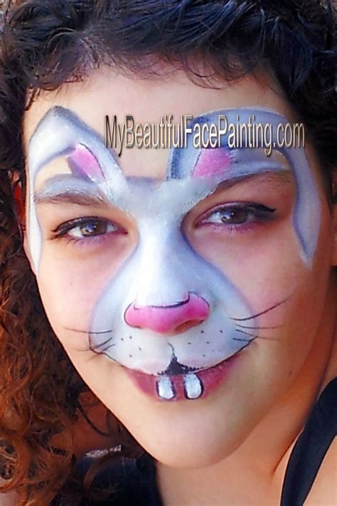 Easter Bunny Face Paint Tag White And Grey Split Pink Is Starblend Powder Dfx White For