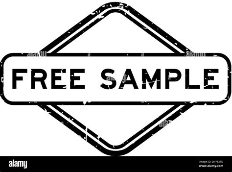 Grunge Black Free Sample Word Rubber Seal Stamp On White Background