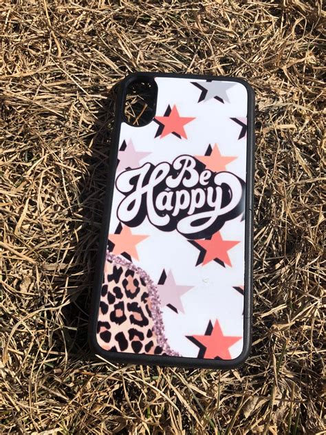 Be Happy Preppy Iphone Xxs Phone Case Etsy