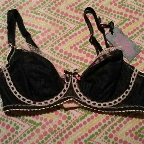 Tutti Rouge Nichole 30d Unlined Bra Black With Tan Trim Straps Have