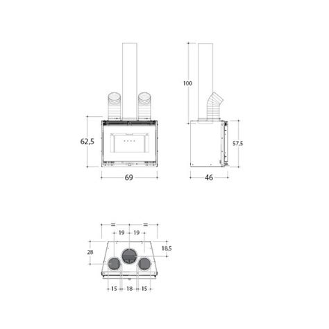 CAMINETTI MONTEGRAPPA COMPACT 70V Κέντρο Τζακιού