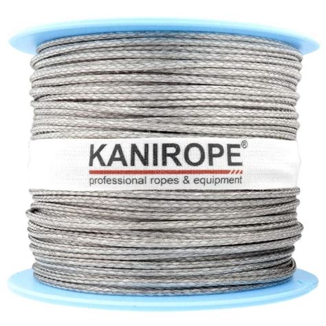 Kanirope® Dyneema Rope Pro 2mm 100m Siver 12 Strand Braided Sk78 Heat