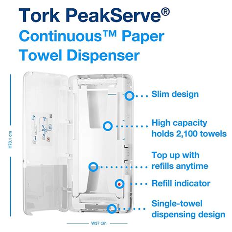 Tork PeakServe Continuous Paper Hand Towel Dispenser H5 High Capacity