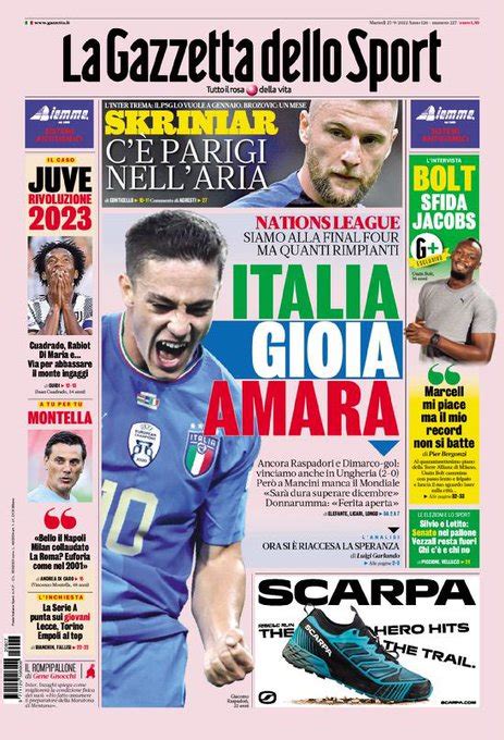 27 Settembre 2022 Le Prime Pagine Dei Giornali Piombano Su Leao