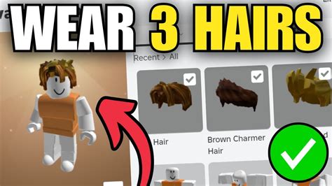 How To Put Hairs On Roblox Wear Multiple Hairs Youtube