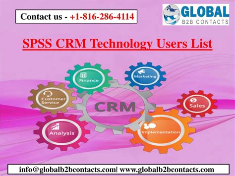 PPT SPSS CRM Technology Users List PowerPoint Presentation Free