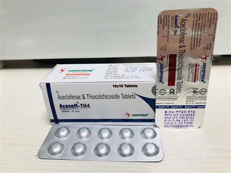 ACESOFT TH4 Aceclofenac 100mg Thiocolchicoside 4mg