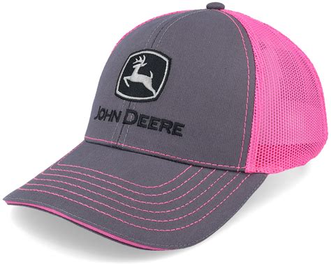 Neon Cap Grey/Pink Trucker - John Deere cap | Hatstoreworld.com