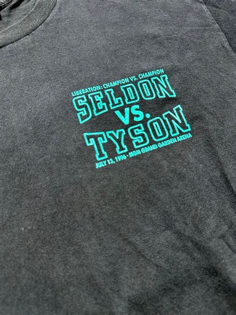 Mike Tyson Vs Seldon 1996 Vintage Boxing Tee Mgm Gr Gem