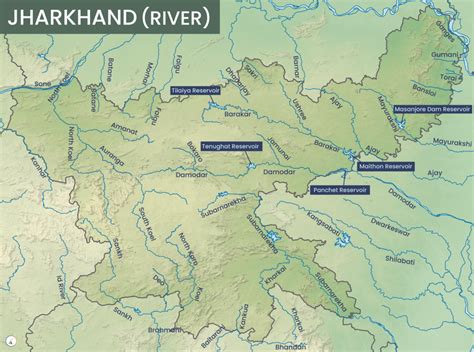 Jharkhand River Map - UPSC