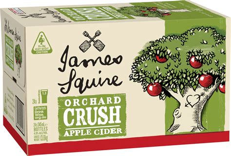 James Squire Orchard Crush Apple Cider Bottle 345mL Vintage Cellars