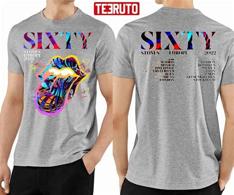 Camiseta Unisex De Rolling Stones Sixty Europe Tour 2023 