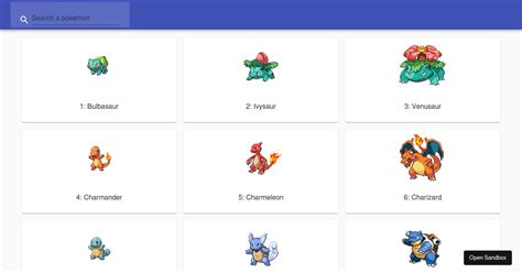 Pokemon Material Ui Codesandbox