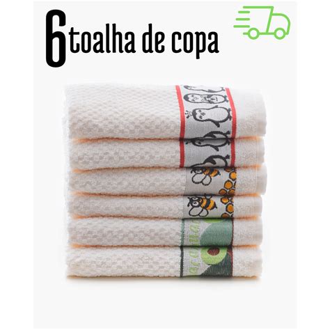 Kit C Toalhas De Cozinha Pano De Copa Prato Felpudo Atoalhado