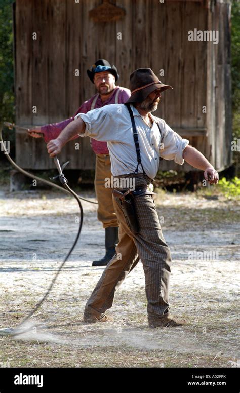 Cowboy cracking a stockwhip Whip cracking demonstration at Silver Stock ...