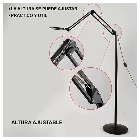 Ripley LÁMPARA LED LUPA CON REGULADOR DE LUZ CON PEDESTAL Y BRAZO