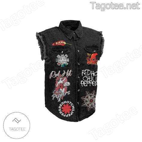 Red Hot Chilli Peppers Californication Denim Vest Jacket Tagotee