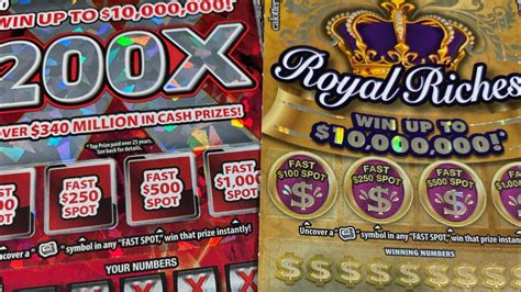 X Vs Royal Riches Spent California Lottery Scratchers