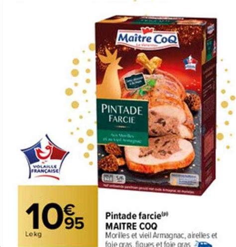 Promo Pintade Farcie Ma Tre Coq Chez Carrefour Market Icatalogue Fr