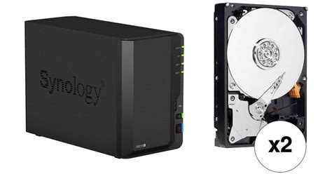 Synology Diskstation 8tb Ds218 2 Bay Nas Enclosure Kit With Wd