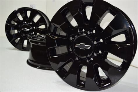 20″ Gmc Chevy Silverado 2500 Hd 3500 Oem Factory Wheels Rims 2022 2023 2024 Gloss Black