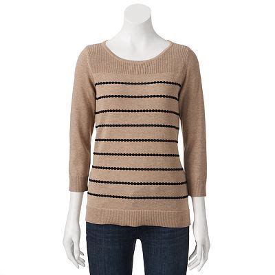 Women S Croft Barrow Textured Sweater Textured Sweater Sweaters