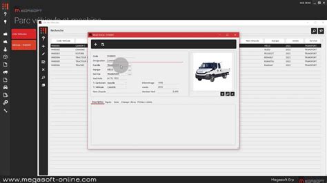 Logiciel De Gestion De Parc Automobile Ou Machine Megasoft Erp Youtube