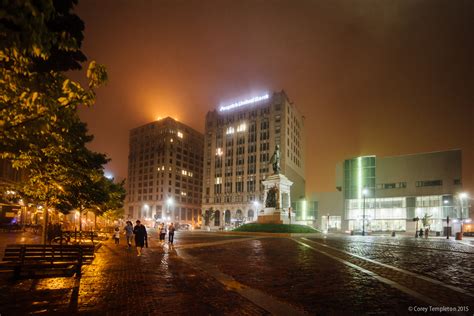 Corey Templeton Photography Monument Square In The Mist